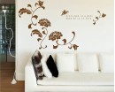 Beautiful Flowers with Love Quotes Vinyl Art Decal